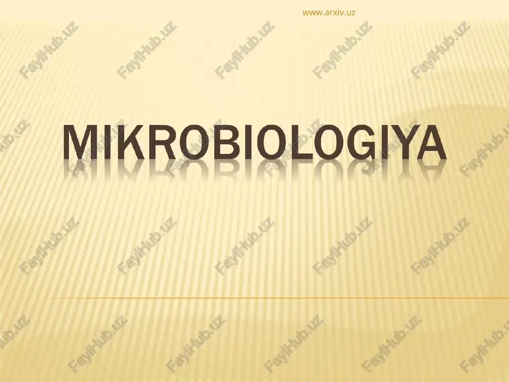 mikrobiologiya — PPT