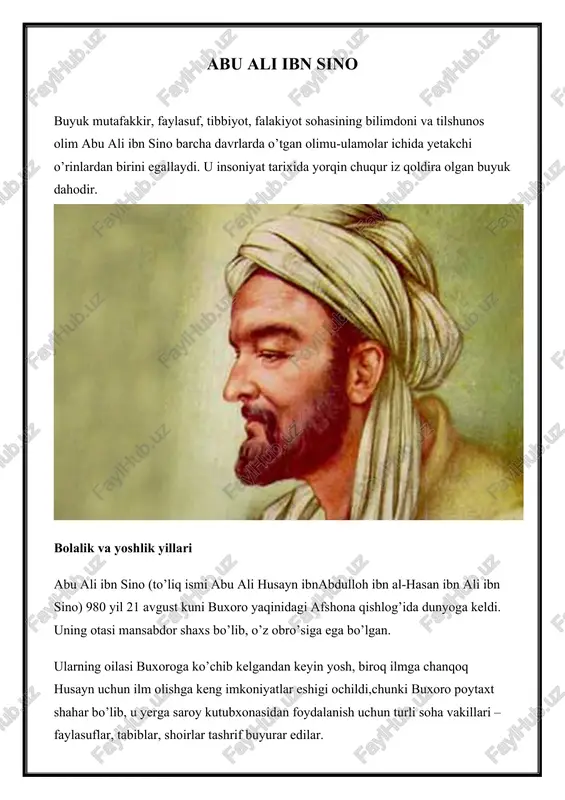 abu ali ibn sino — DOCX