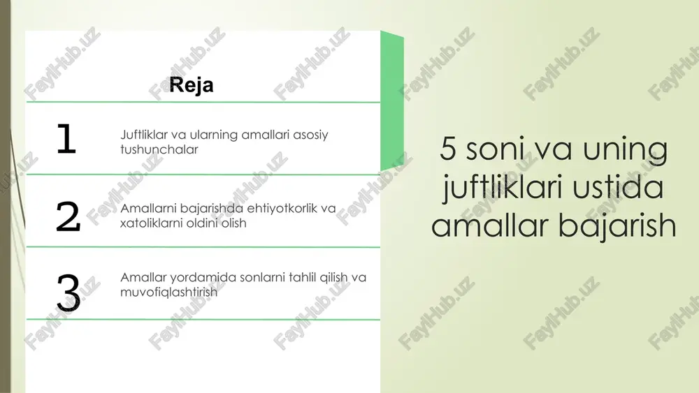 juftliklar — PPTX