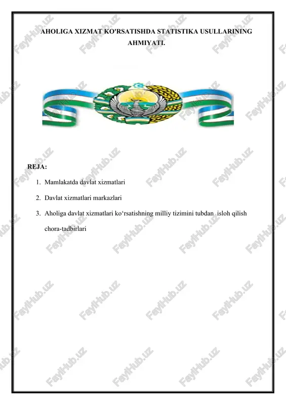 davlat xizmatlari — DOCX