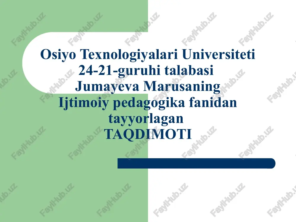 shaxs tushunchasi — PPTX