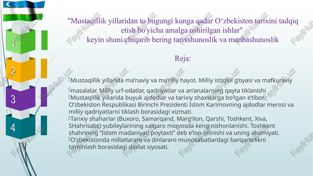 mustaqillik yillari — PPTX