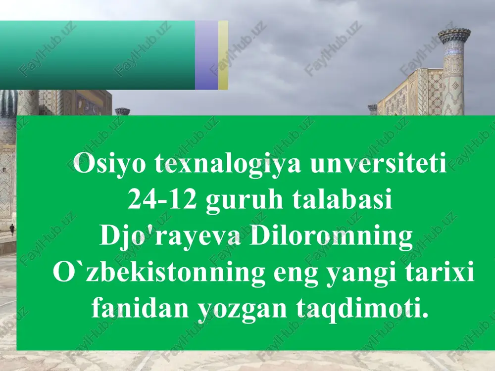 tarixiy xotira — PPTX
