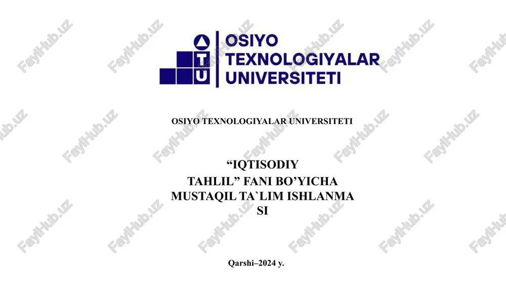 o'zbekistondagi oliy ta'lim muassasalari soni — PPTX