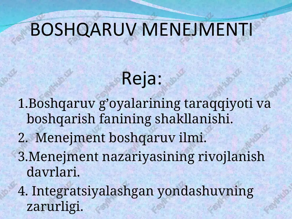 boshqaruv menejmenti — PPT