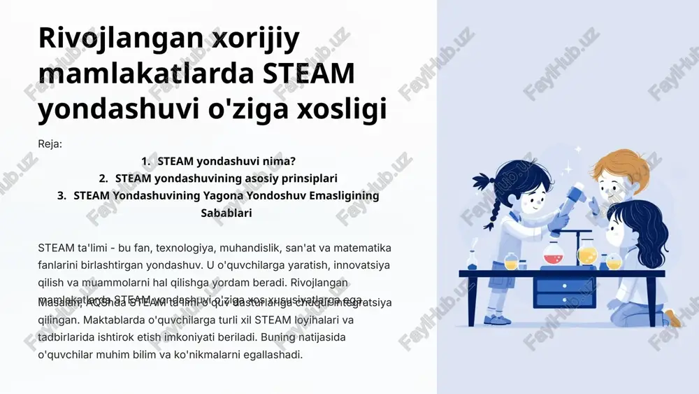steamyondashuvining yagona yondoshuv emasligining sabablari — PPTX