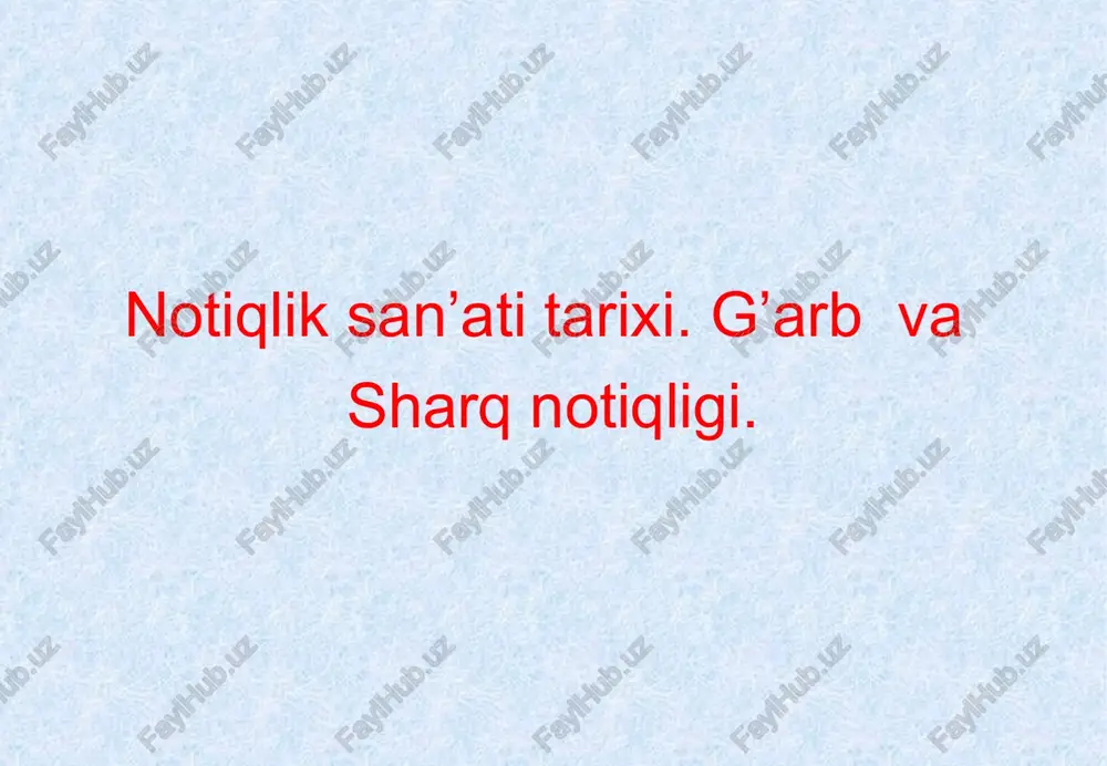 notiqliksan’ati tarixi — PPT