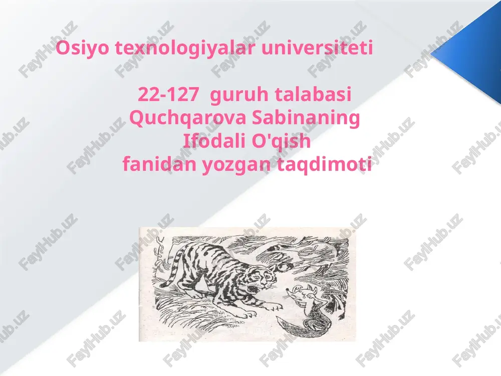 ifodali o'qishfanida ertaklar va ular abrazlari — PPTX