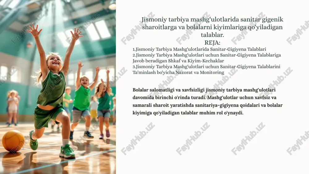 jismoniy tarbiya mashg'ulotlari — PPTX
