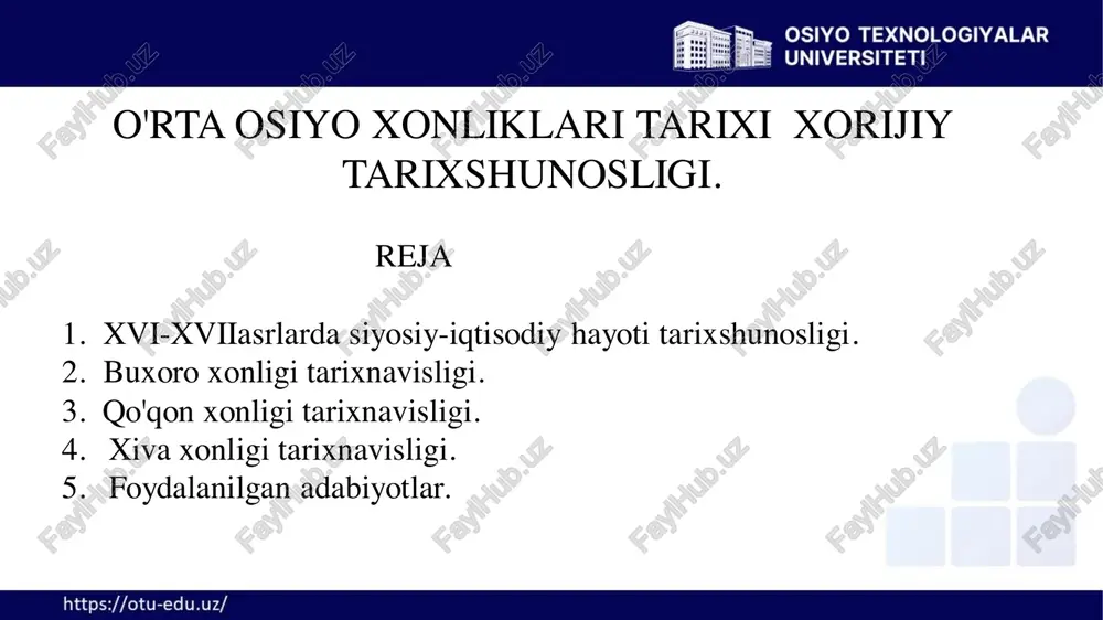 o'rta osiyo xonliklari tarixi xorijiy — PDF