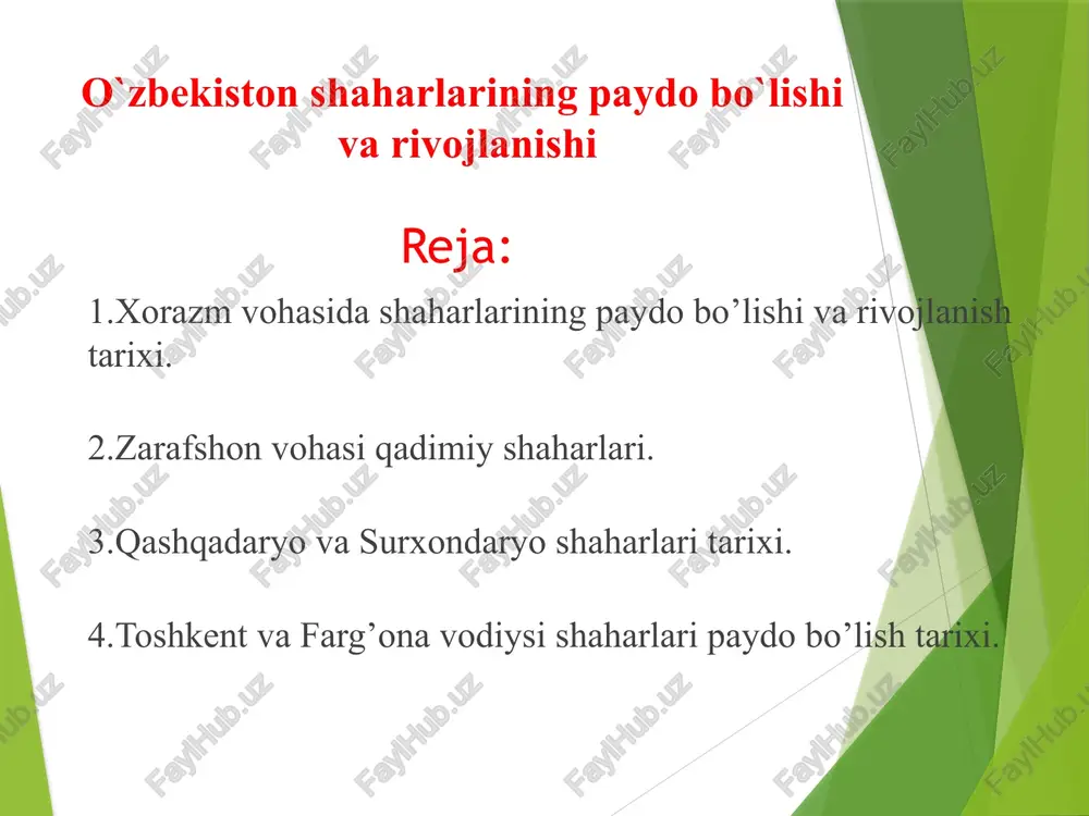 xorazm viloyati tarixi — PPTX