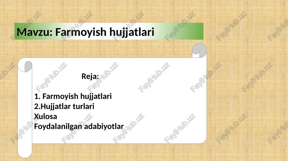farmoyishhujjatlari — PPTX