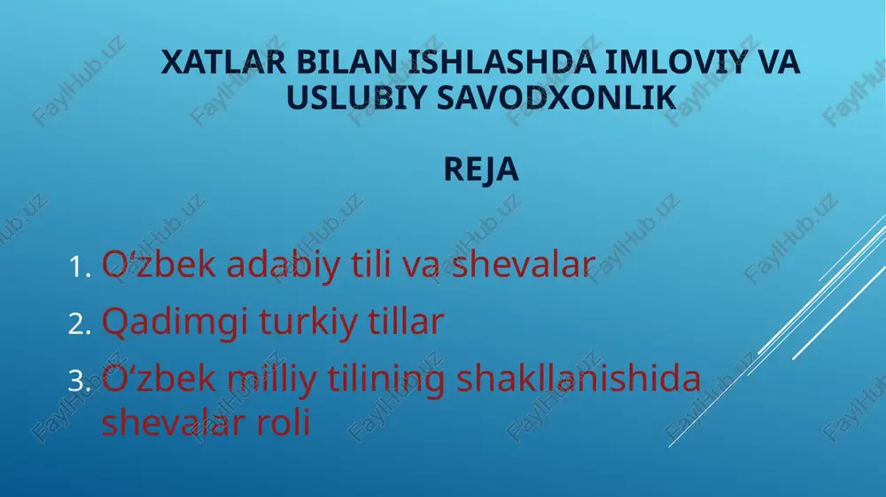 oʻzbek adabiy tili vashevalar — PPTX