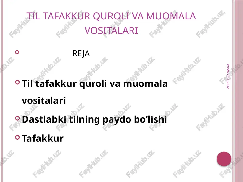 tiltafakkurqurolivamuomalavositalari — PPTX