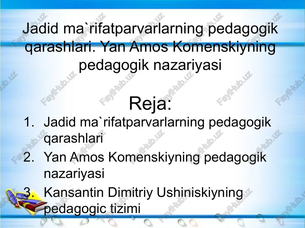 jadidma`rifatparvarlarning pedagogik qarashlari — PPTX