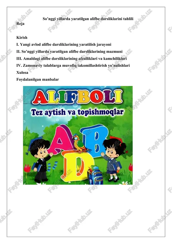 alifbe darsliklari — DOCX