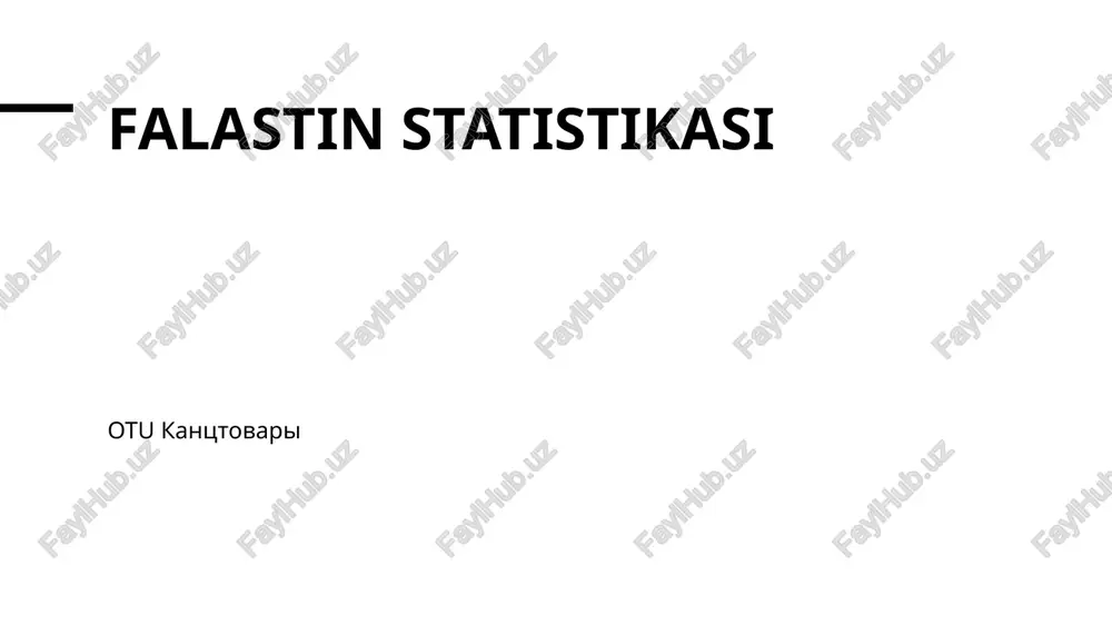 falastin statistikasi — PPTX