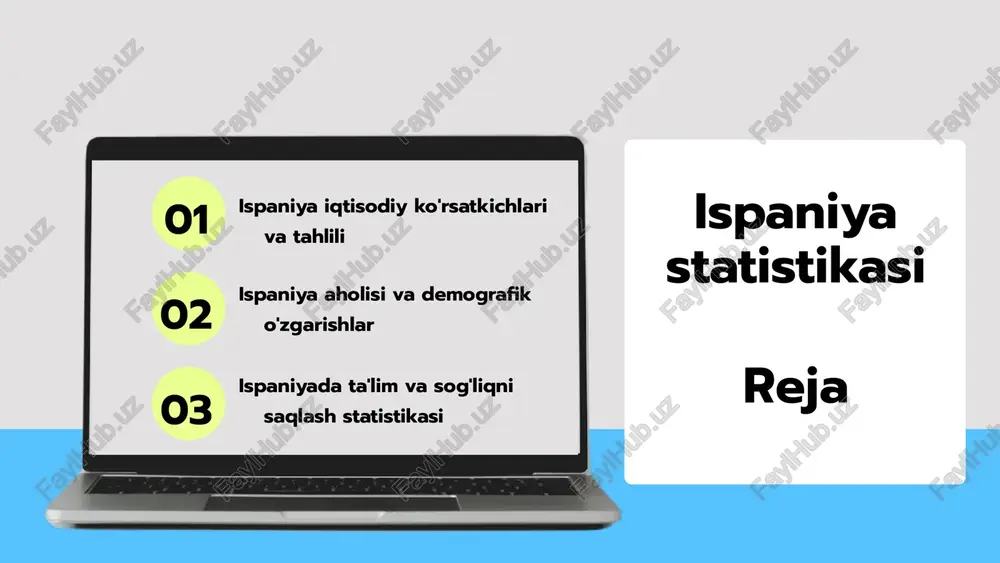ispaniya iqtisodiy ko'rsatkichlari va tahlili — PPTX