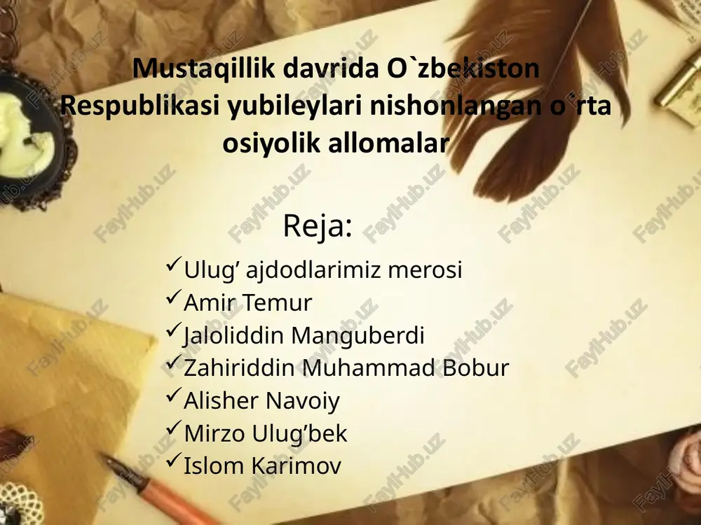 ulug’ajdodlarimiz merosi — PPTX