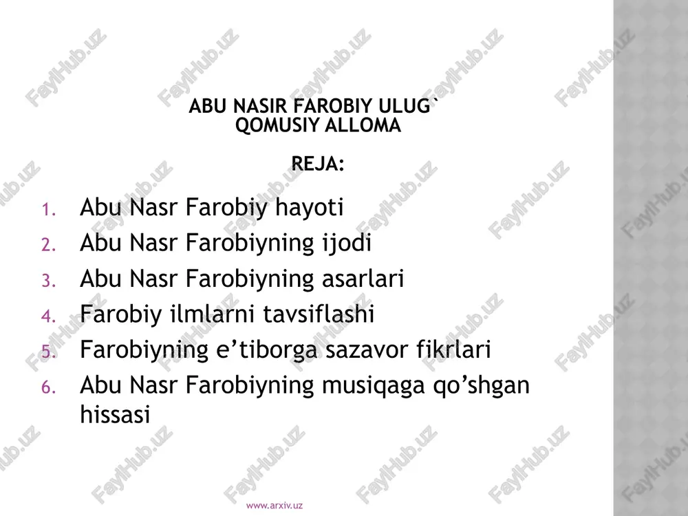 abu nasir farobiy — PPTX