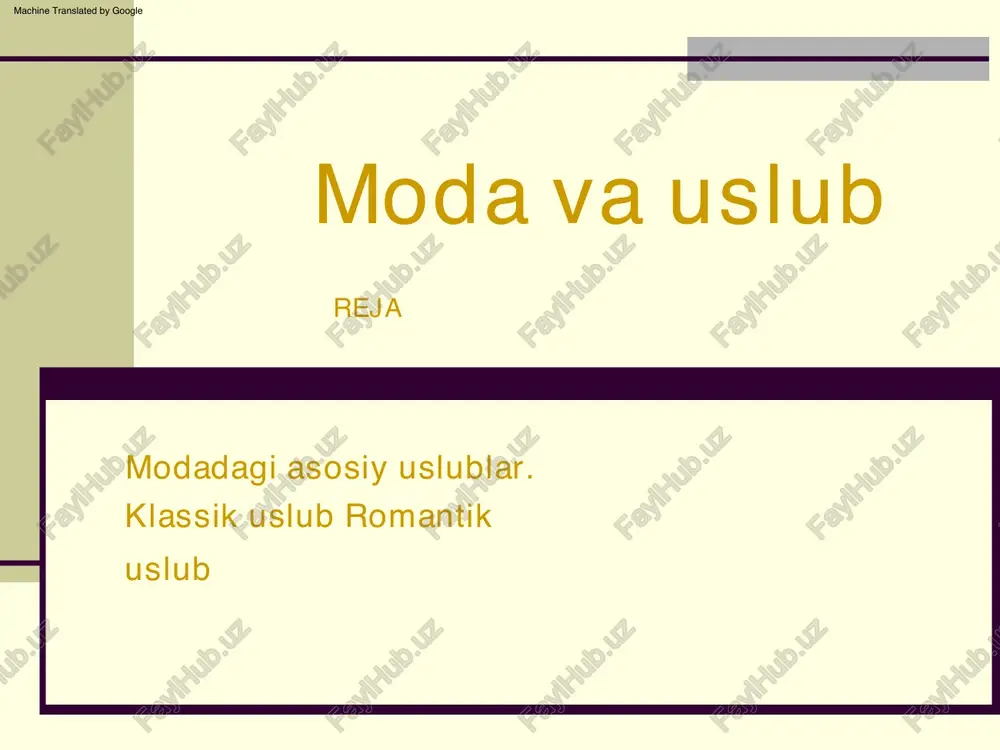 moda va uslub — PDF