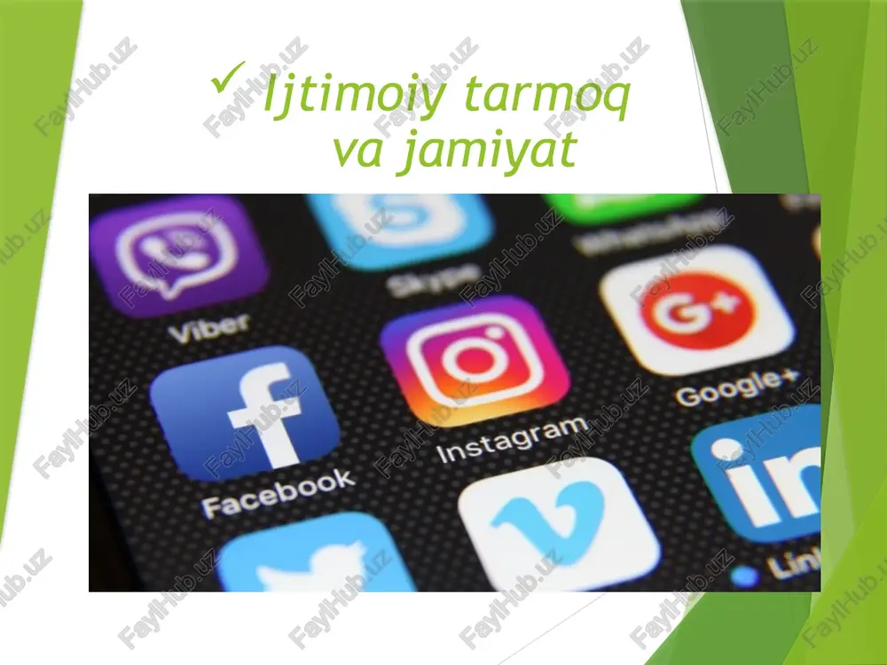 ijtimoiy tarmoq — PPTX