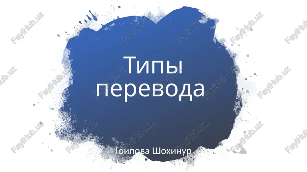 tipi perevoda — PPTX