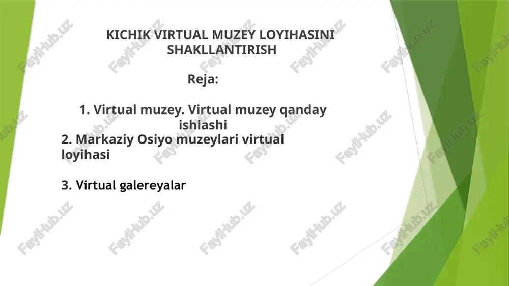 kichik virtualmuzeyloyiha — PPTX