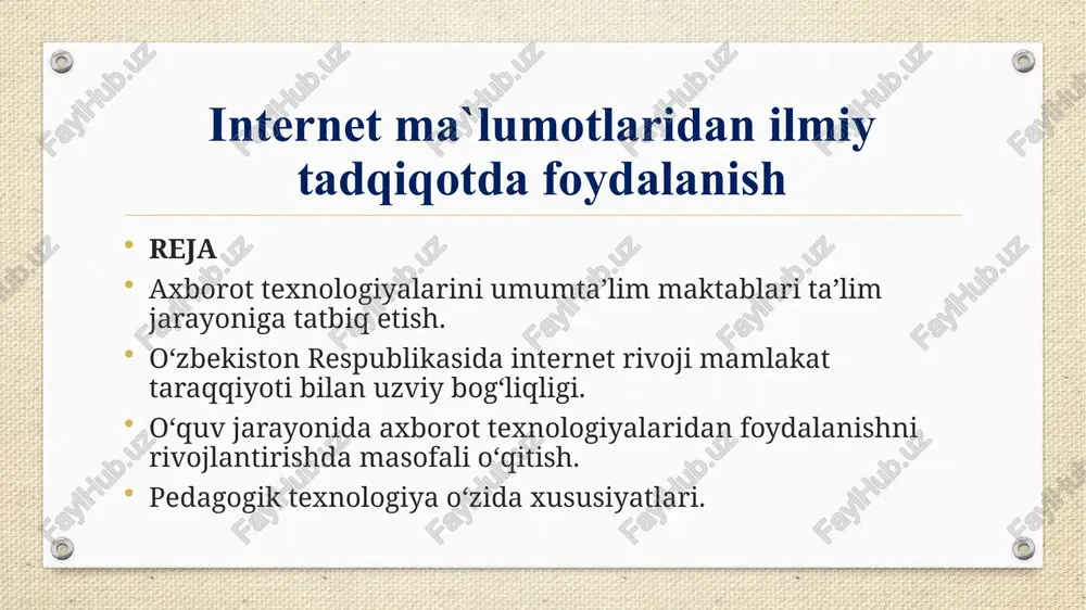 axborot texnologiyalari — PPTX