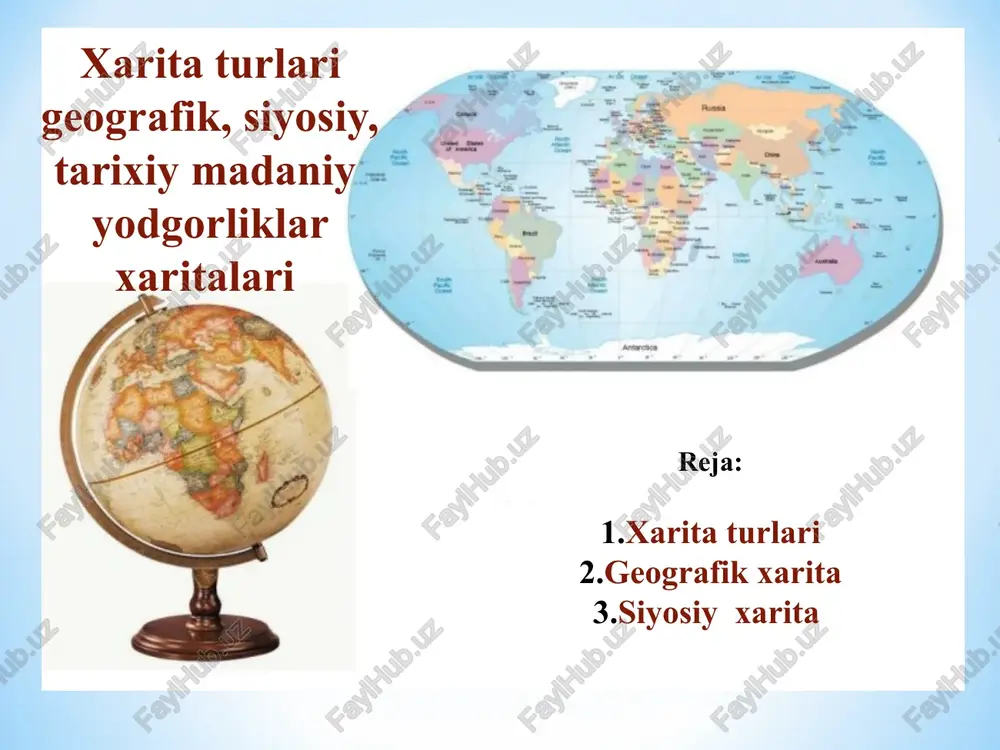 xarita turlari — PPT