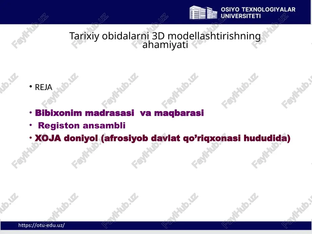 bibixonim madrasasi va maqbarasi — PPTX