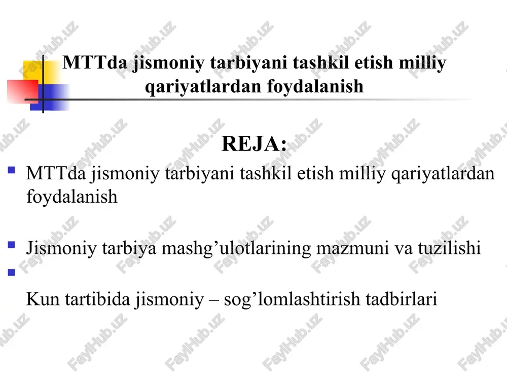 jismoniy tarbiya — PPTX