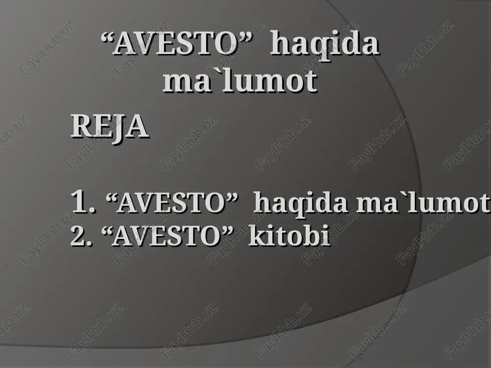 avesto — PPT