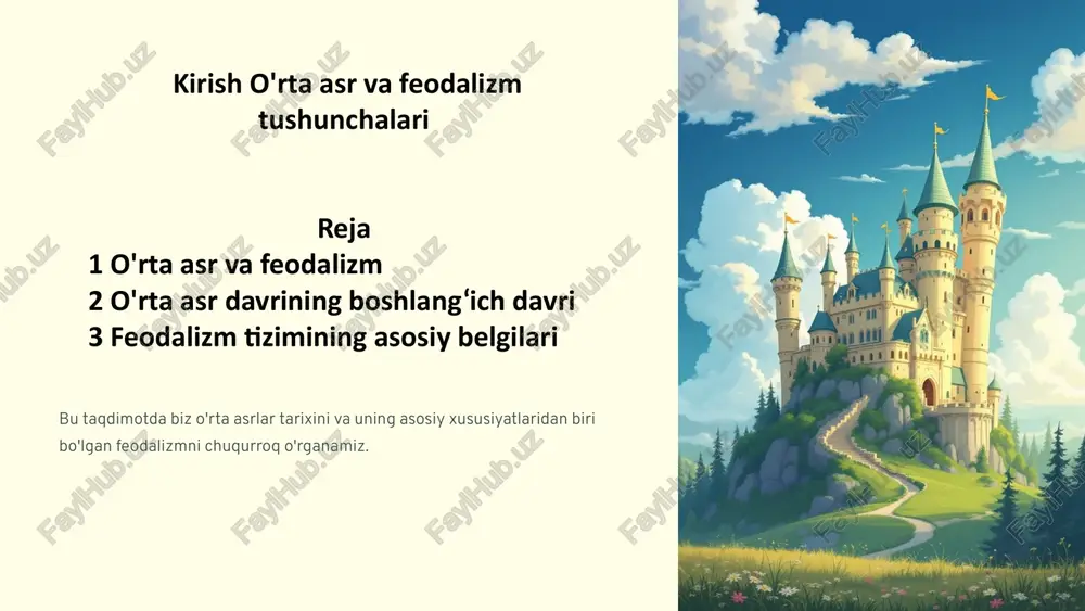 o'rta asrlar feodalizmi — PPTX