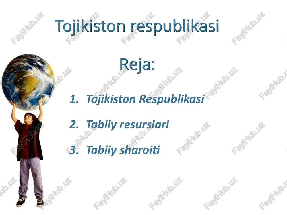 turkmaniston markaziy osiyoning janubi dajoylashgan davlat — PPTX