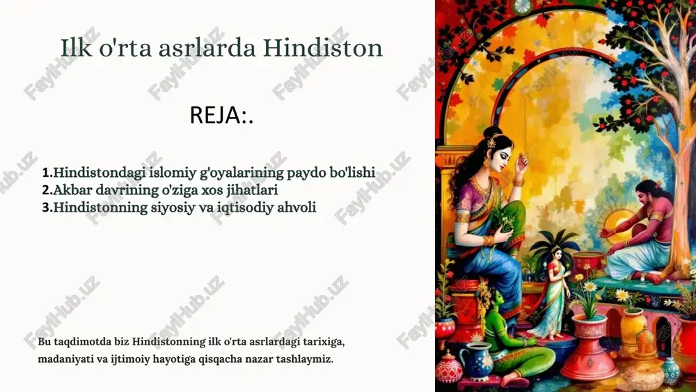 hindistonning ilk o'rta asrlar tarixi — PPTX