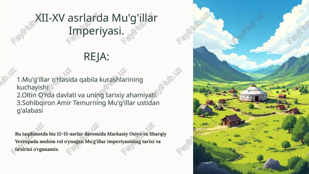 mu'g'illar imperiyasi — PPTX