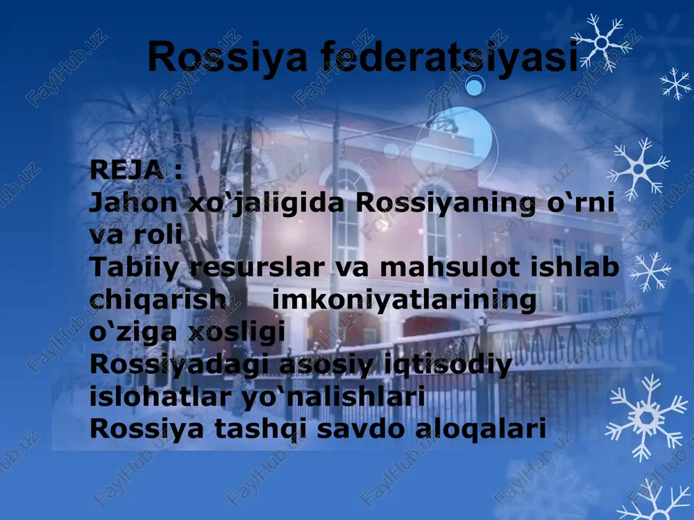 rossiya federatsiyasi — PPTX