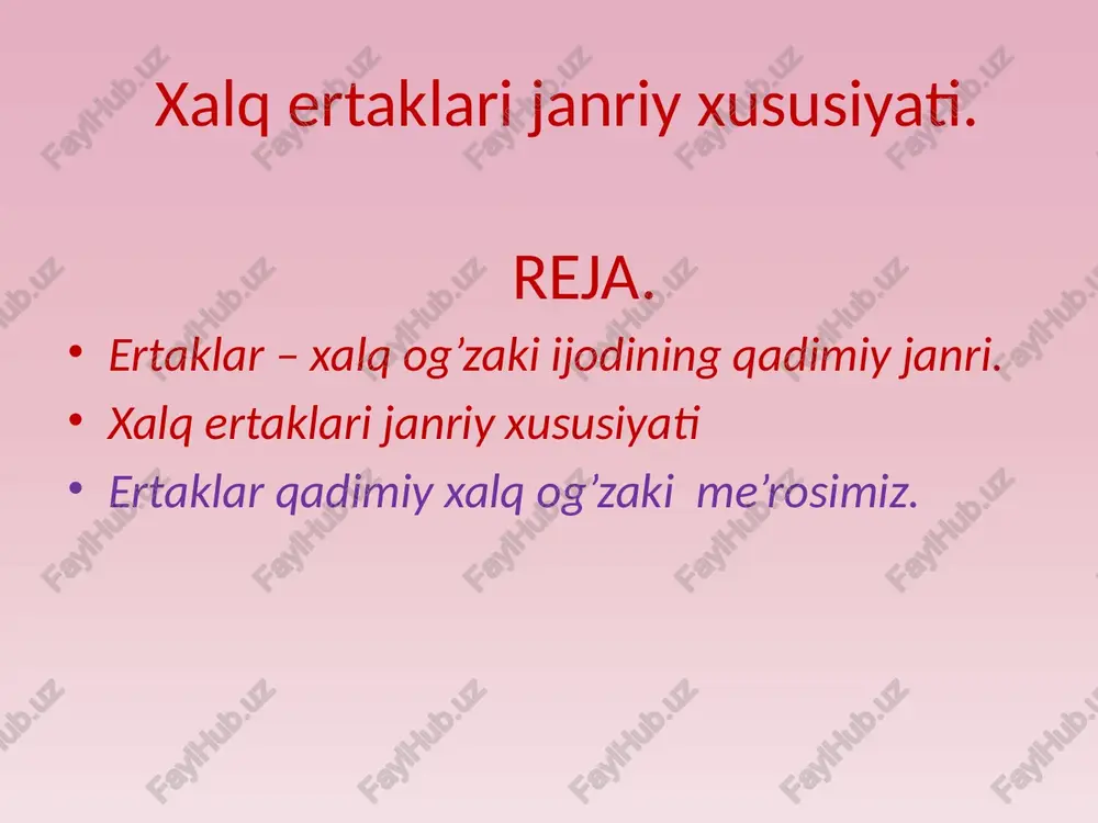 xalqertaklarijanriyxususiyati — PPTX