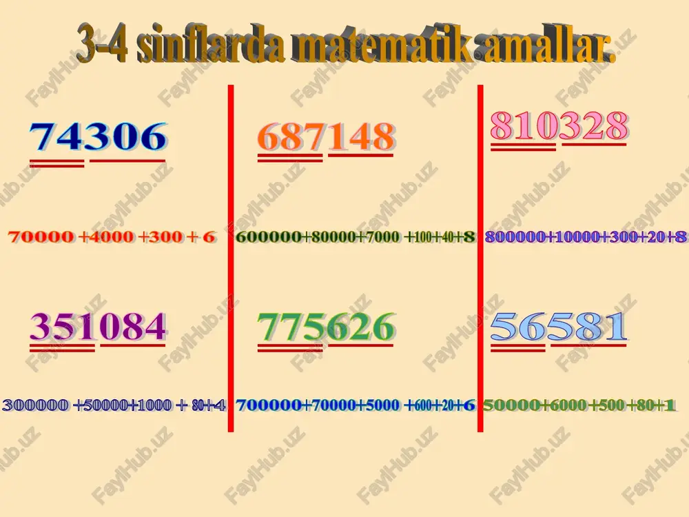 matematik amallari — PPT