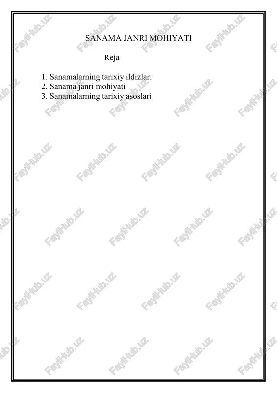 sanamalarning tarixiy ildizlari — DOC