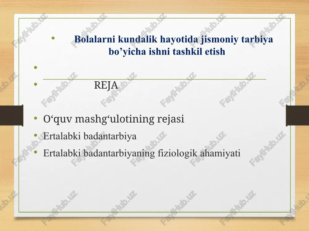 jismoniy tarbiya — PPTX