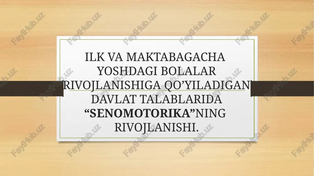 senomotorika — PPTX