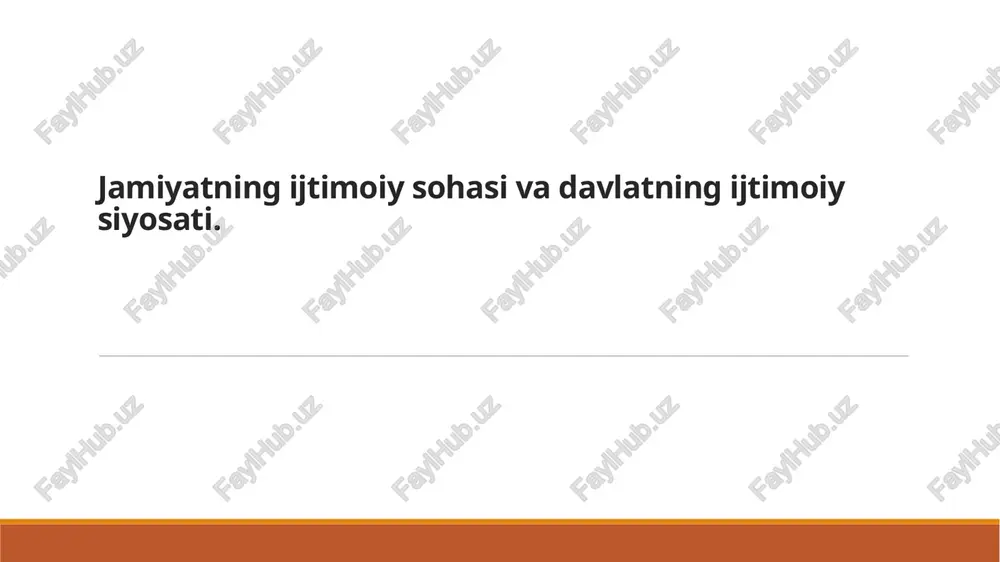 jamiyat ijtimoiy sohasi — PPTX