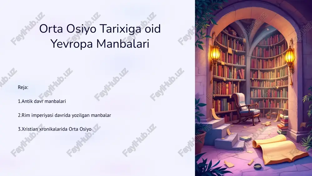 yevropa manbalari — PPTX