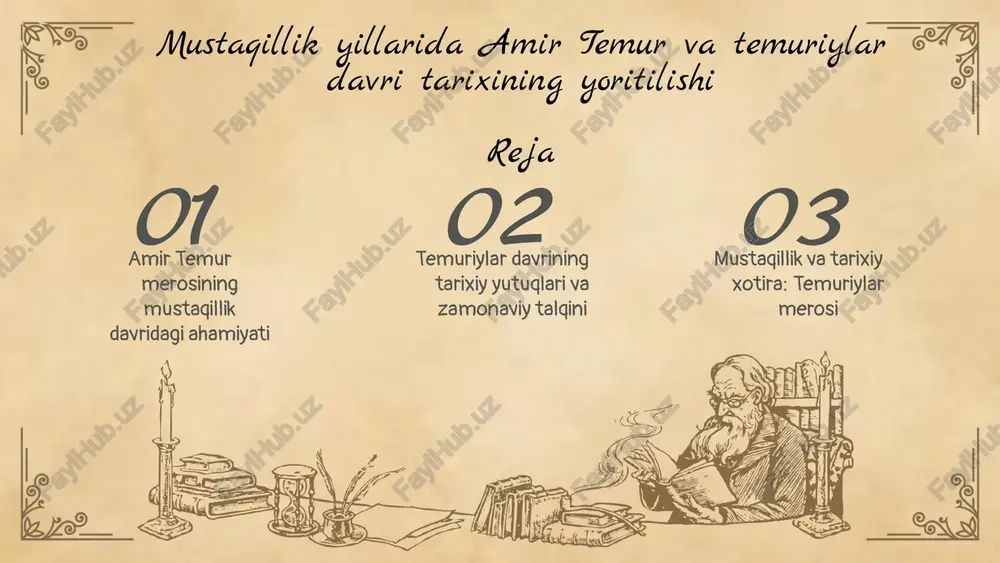 temuriylar davri tarixi — PPTX