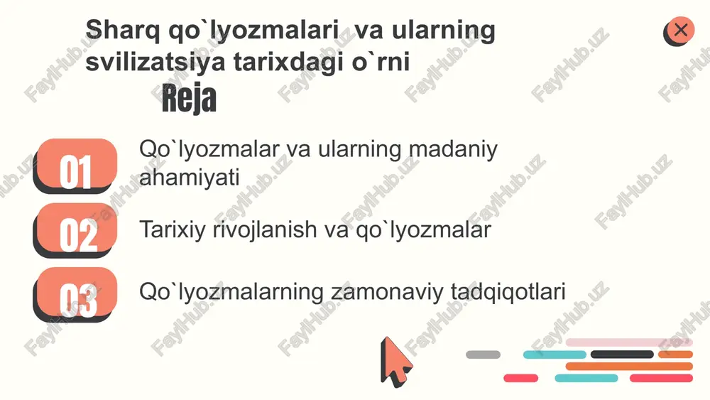 sharqqo`lyozmalarivaularningsvilizatsiyatarixdagio`rni — PPTX