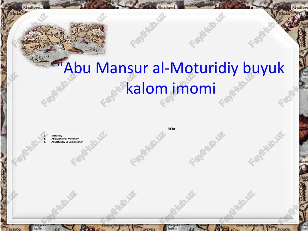 abu mansur al-moturidiy — PPT