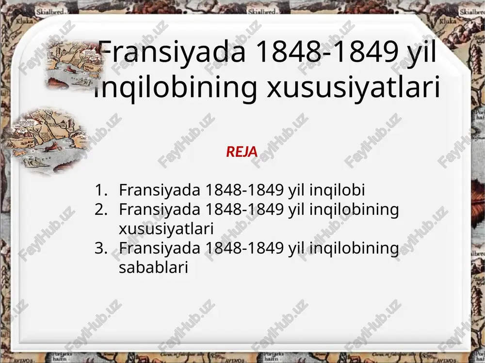 fransiyada 1848-1849 yilin qilobi — PPTX