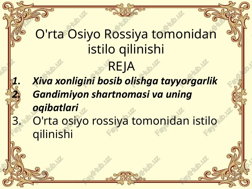 xiva xonligi — PPTX
